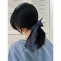 韓系氣質款丹寧蝴蝶結髮圈 20070094_6