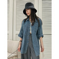 日常率性斜釦牛仔襯衫 20010405_1