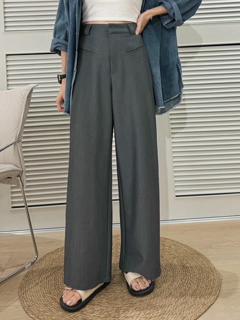 都市鬆弛高腰西裝褲(S-2XL)(兩色) 20020242