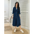 日常靛藍車線牛仔襯衫洋裝 20030232_2