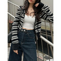 條紋短版針織連帽外套 20010410_15