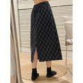 【M現貨】復古斜格紋後開衩長裙(ML) 20020243_13
