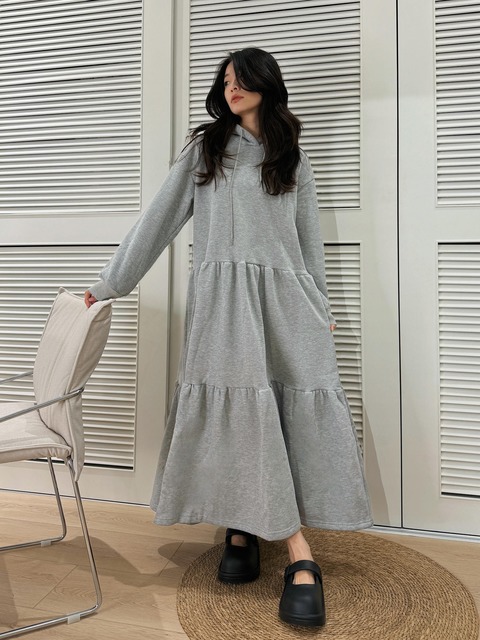 【現貨】Cozy Warm 刷毛連帽蛋糕洋裝20030237