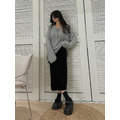 Soft Mist 雲灰系毛絨針織長版上衣 20010413_16