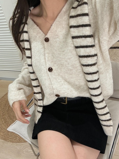 【現貨】雙層溫柔披肩針織 20010416