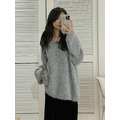 Soft Mist 雲灰系毛絨針織長版上衣 20010413_7