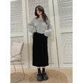 夜霧絲絨直筒裙(S-2XL) 20020244_5