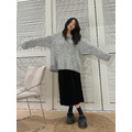 Soft Mist 雲灰系毛絨針織長版上衣 20010413_5