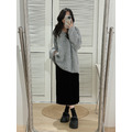 夜霧絲絨直筒裙(S-2XL) 20020244_8