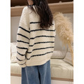 羊毛圈條紋毛絨開襟外套 20040129_20