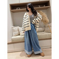 慵懶藍調撞色寬褲(SML) 20020245_11