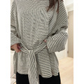 【現貨】韓系寬版條紋綁帶上衣 20010419_14