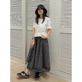 日系層次格紋長裙 20020250_5
