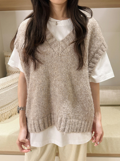 【燕麥現貨】韓系鬆感溫柔針織背心(四色) 20010423