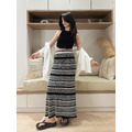 法式鬆弛條紋針織長裙(S-2XL) 20020249_15