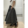 日系層次格紋長裙 20020250_12