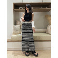 法式鬆弛條紋針織長裙(S-2XL) 20020249_12