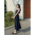 日常靛藍微風綁帶長洋裝 20030243_18