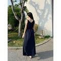 日常靛藍微風綁帶長洋裝 20030243_5