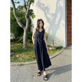 日常靛藍微風綁帶長洋裝 20030243_16