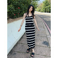 基本款平口吊帶條紋洋裝(SML) 20030239_4