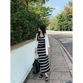 基本款平口吊帶條紋洋裝(SML) 20030239_10