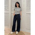 經典日常灰調條紋短tee 20010432_1