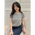 經典日常灰調條紋短tee 20010432_2