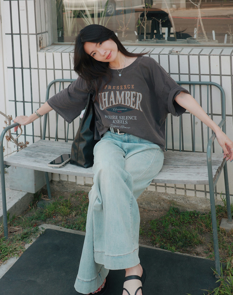 美式復古洗舊休閒短Ｔ(兩色) 20010430