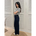 經典日常灰調條紋短tee 20010432_13