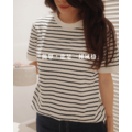 休閒款捲邊條紋上衣 19SS0045_3