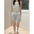 基本款假兩件背心睡衣套裝 (M-2XL) 20100030_8