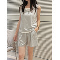 基本款假兩件背心睡衣套裝 (M-2XL) 20100030