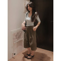 【多件優惠】日常交疊五分袖上衣(三色)(S-XL) 20010444_5