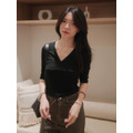 【多件優惠】日常交疊五分袖上衣(三色)(S-XL) 20010444_12