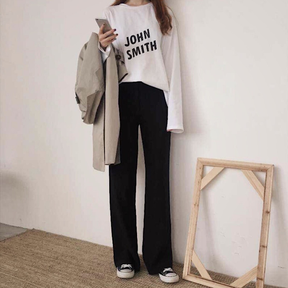 【加長XL,2XL現貨】170也可穿！高腰西裝落地褲 (2colors) 18AW0014