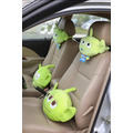 迪士尼三眼怪汽車用品 頸枕抱枕安全帶套_6