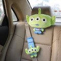 迪士尼三眼怪汽車用品 頸枕抱枕安全帶套