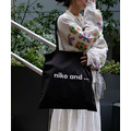 日本正品niko and… LOGO帆布情侶托特包