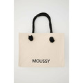 日本正品MOUSSY SOUVENIR紀念版簡約LOGO帆布托特包