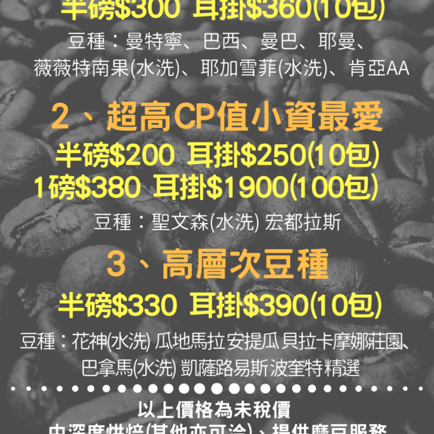 【嚴選咖啡】新鮮烘焙咖啡-耳掛(7選1均一價)