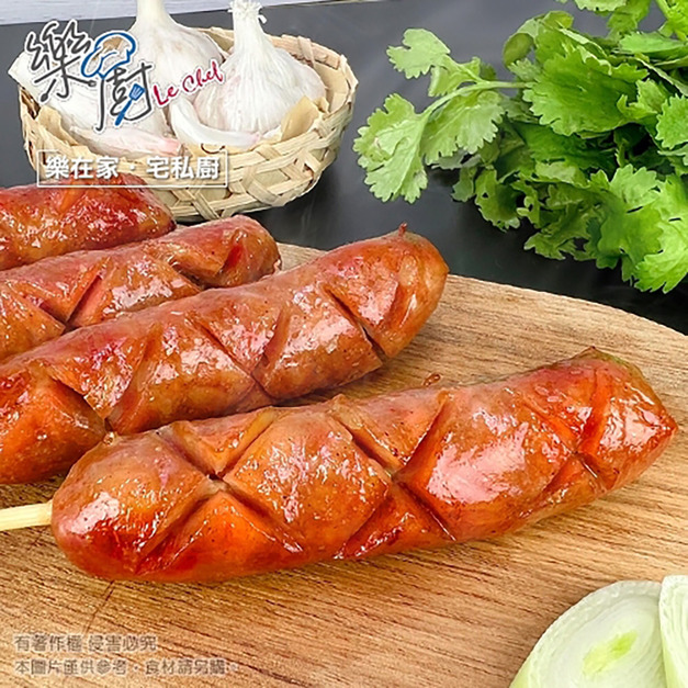 【樂廚】(冷凍)低脂雞肉香腸-花雕雞 300g(6條)/包