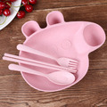 環保小麥佩佩豬餐具組(4色)_1