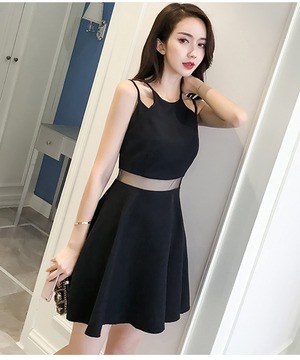 性感夜店交叉露背簍空連身裙