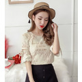 韓版蕾絲簍空透視細肩帶兩件套上衣(2色)_4