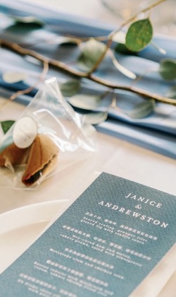 海洋藍婚禮小物幸運籤餅 客製化籤語