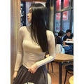 歐美百搭緊身打底衫_6