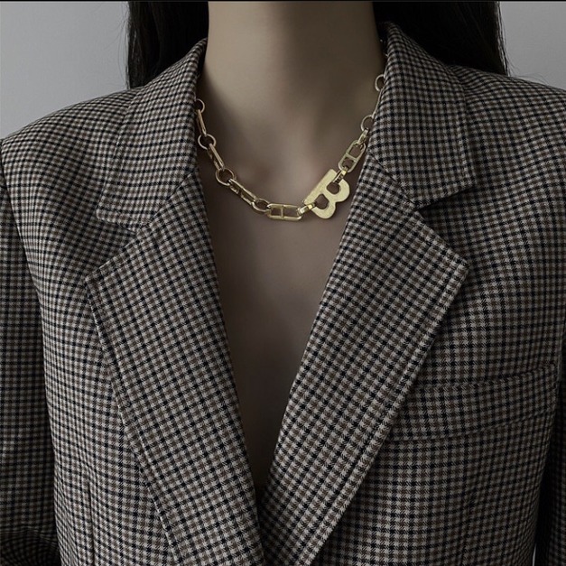 字母B歐美浮誇項鍊