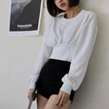 白色超顯瘦上衣_2