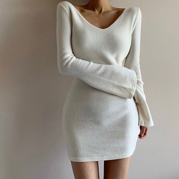 秋冬款毛衣連衣裙